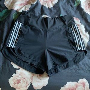 Black and White Athleta Ascender Shorts